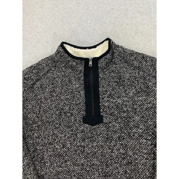 Orvis Sherpa Lined Heavy Quarter Zip Pullover (Men's Large)‎ Gray - Picture 2 of 13